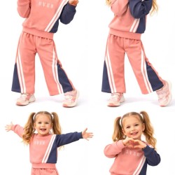 Детски спортен комплект в  корал и графит ЛОЛА