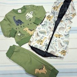 Бебешки комплект с шушляков елек ДИНОЗАВРИ