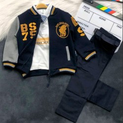 Разкошен детски комплект в тъмносиньо с леко ватирано яке ДЖОНИ Разкошен детски комплект в тъмносиньо с леко ватирано яке ДЖОНИ