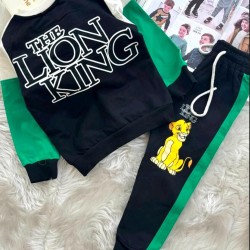 Детски памучен комплект в зелено Цар Лъв Детски памучен комплект в зелено Цар Лъв