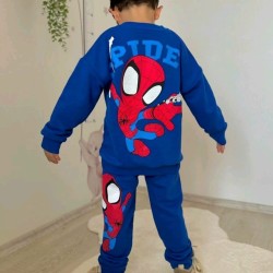 Детски спортен комплект в синьо Спайдърмен с интересен гръб Детски спортен комплект в синьо Спайдърмен с интересен гръб