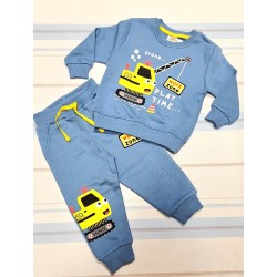 Детски памучен комплект в синьо КРАН