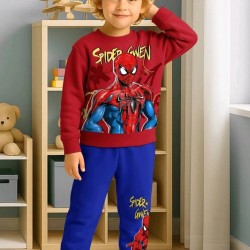 Детски памучен комплект в червено и синьо СПАЙДЪРМЕН Детски памучен комплект в червено и синьо СПАЙДЪРМЕН