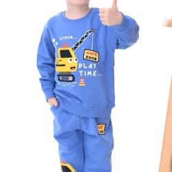 Детски памучен комплект в синьо КРАН