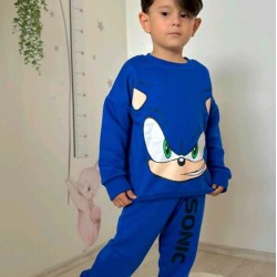 Детски спортен комплект в синьо с таралежа СОНИК Детски спортен комплект в синьо с таралежа СОНИК