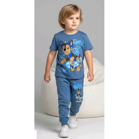 Детски комплект с къс ръкав в синьо ПЕС ПАТРУЛ ЧЕЙС