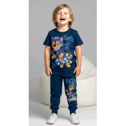 Детски комплект с къс ръкав в тъмносиньо ПЕС ПАТРУЛ ЧЕЙС