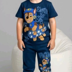 Детски комплект с къс ръкав в тъмносиньо ПЕС ПАТРУЛ ЧЕЙС Детски комплект с къс ръкав в тъмносиньо ПЕС ПАТРУЛ ЧЕЙС