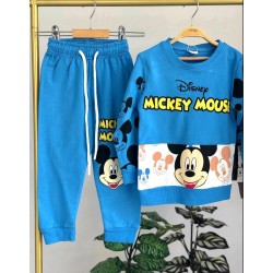 Детски памучен комплект в светло синьо МИКИ МАУС