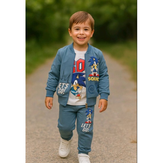 Детски спортен комплект в синьо от 3части СОНИК