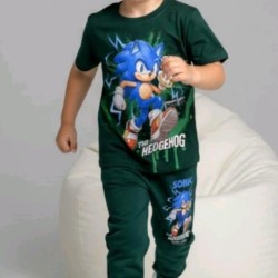 Детски комплект с къс ръкав в тъмно зелено СОНИК Детски комплект с къс ръкав в тъмно зелено СОНИК