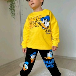 Детски комплект с жълта блуза и спортно долнище ДОНАЛД ДЪК
