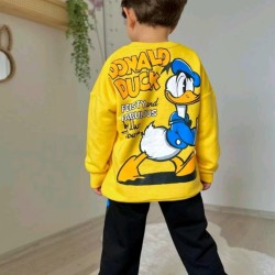 Детски комплект с жълта блуза и спортно долнище ДОНАЛД ДЪК